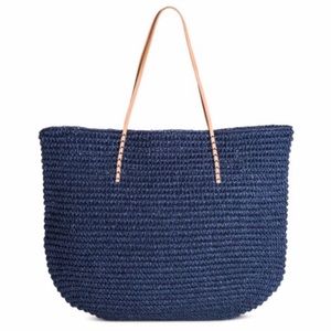 Merona Large Blue Beach Bag/Tote